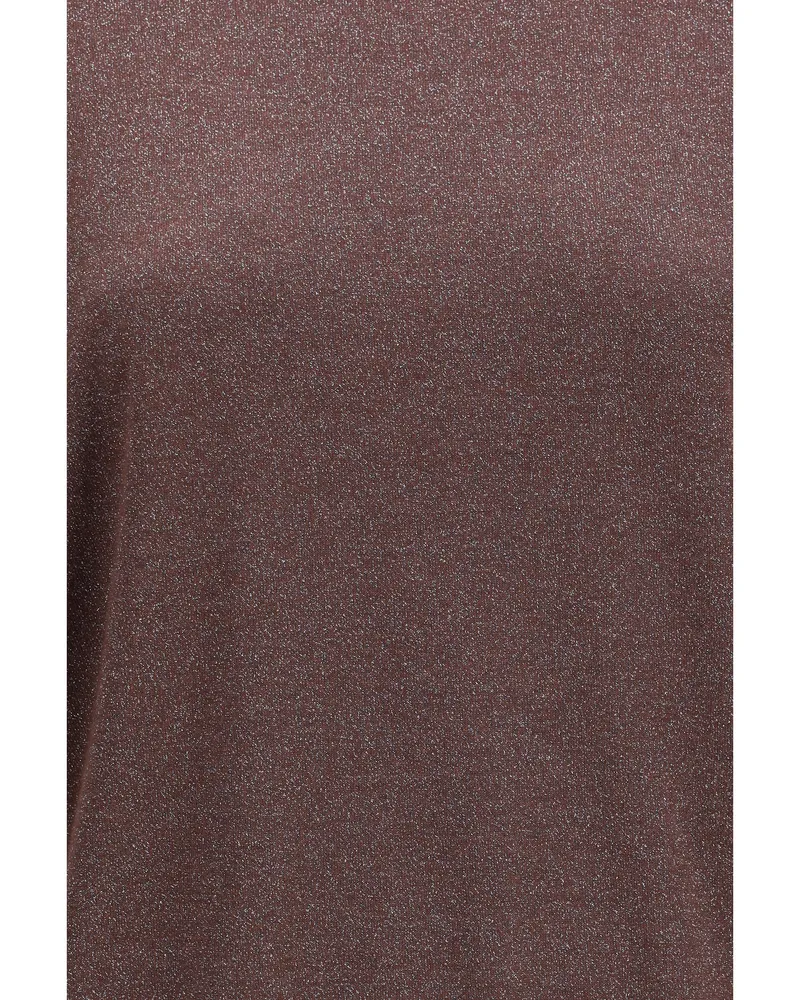 Brunello Cucinelli Cashmere and Silk Blend Sweater — Brown Brown