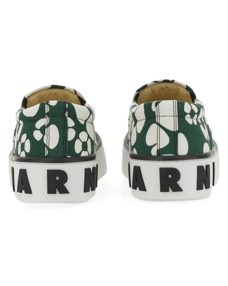 Marni Slip-On Cotton Sneaker — Green Green