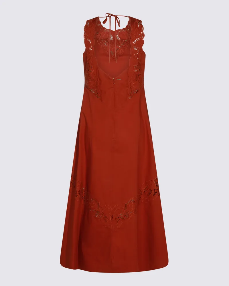 Twin-Set Women's Dresses Brown Henna Red