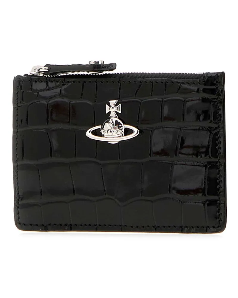 Vivienne Westwood Women's Black Leather Coin Purse Borse A Mano Bag Black