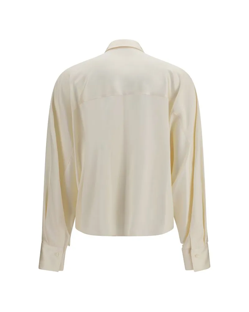 Brunello Cucinelli Silk Blouse — Beige Beige
