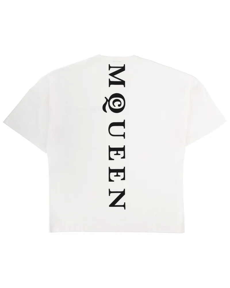 Alexander McQueen Logo Cotton T-Shirt — White White