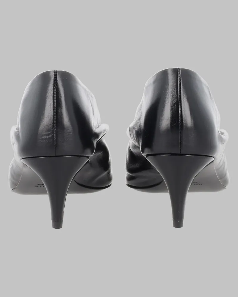 KHAITE Almond-Toe Leather Pumps — Black Black