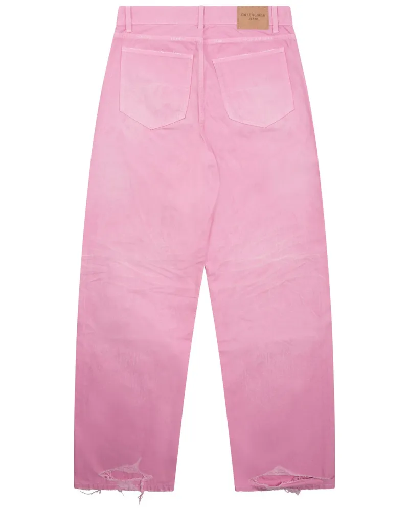 Balenciaga Loose-Fit Polyester Trousers — Pink Pink