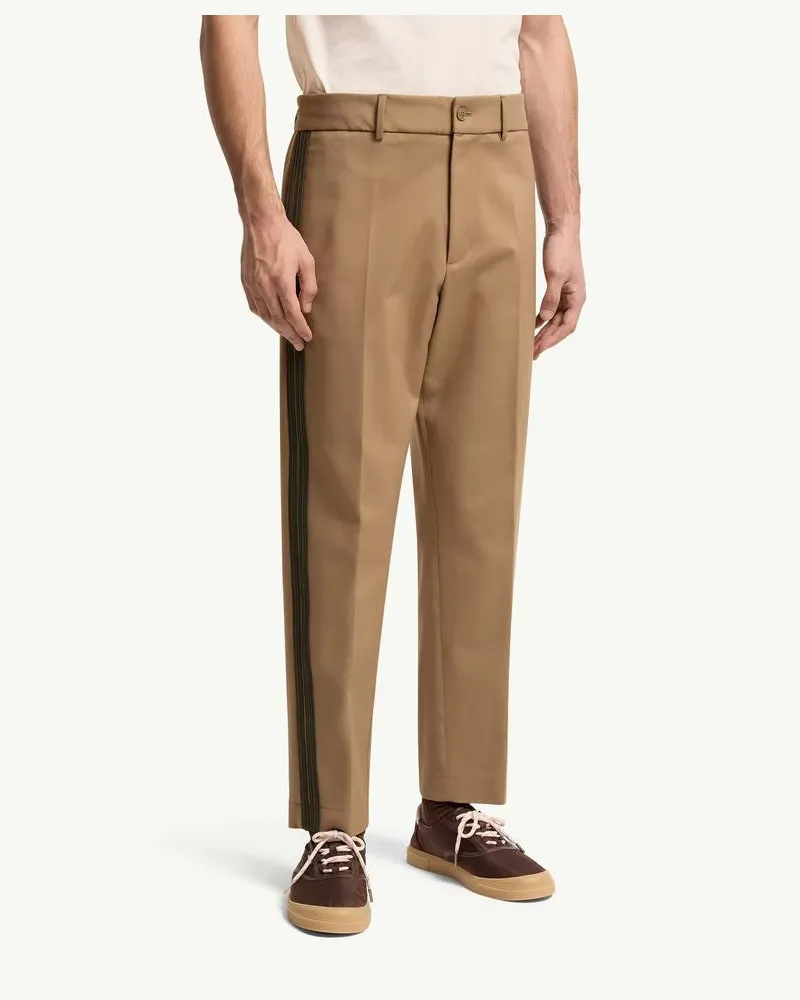 Moncler Cropped Trousers — Beige Beige