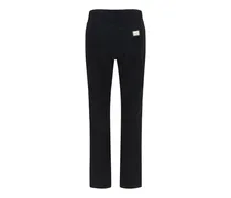 Cotton Straight-Leg Jeans — Black