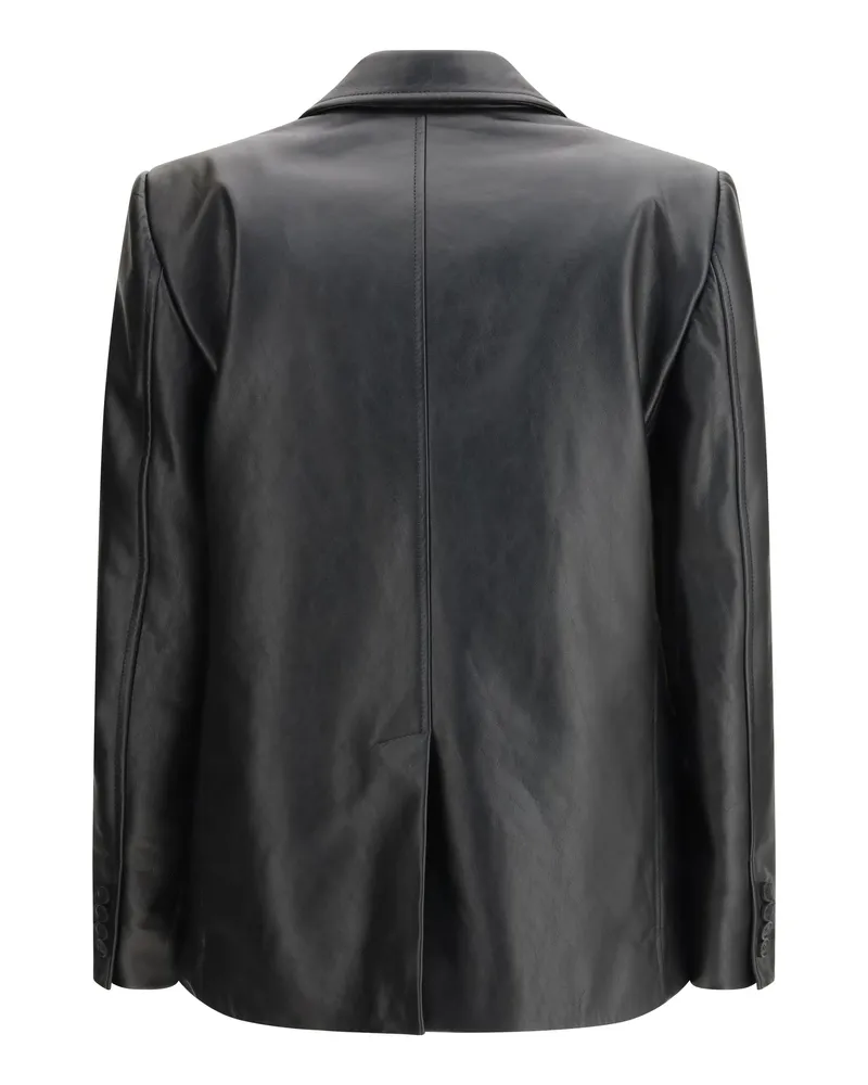 Balenciaga Women's Standard Jacket Black Calf Leather Bos Taurus Black