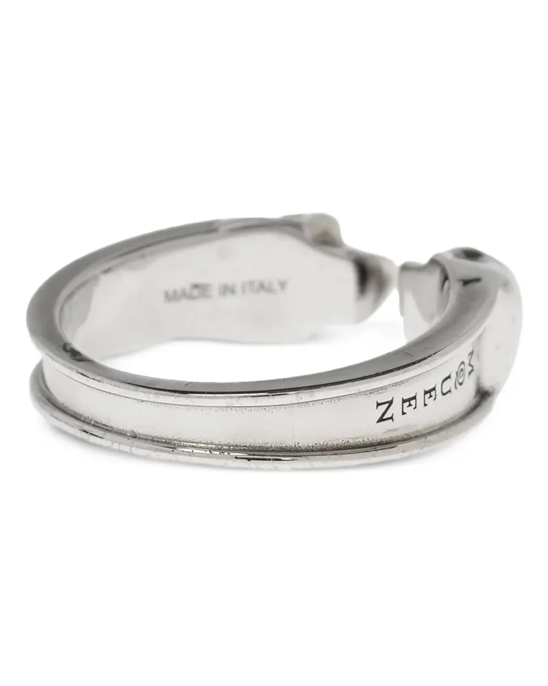 Alexander McQueen Men's Silver Stainless Steel Ring Silver