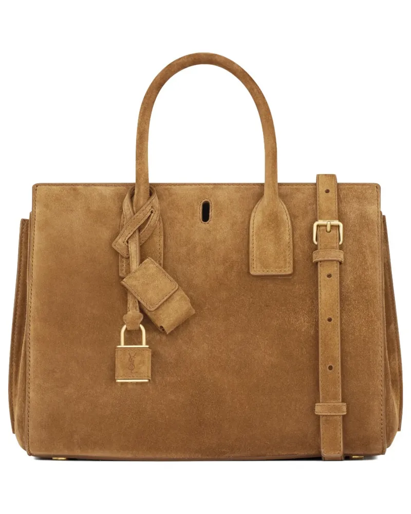 Saint Laurent Women's Handbag Sac De Jour Brown Calf Leather Handbags Hand Bags Brown