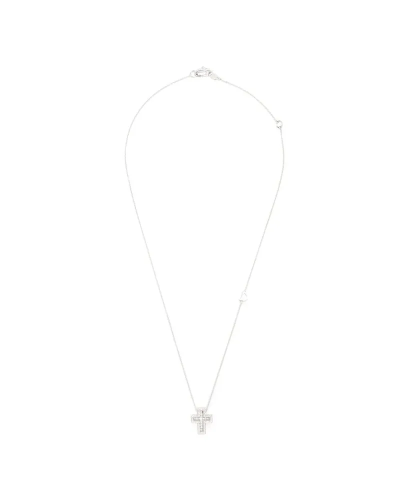 DAMIANI Women's 18kt White Gold Belle Epoque Diamonds Necklace Continuty White
