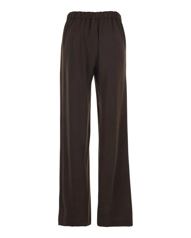 P.A.R.O.S.H. Women's Trousers Wide-Leg Brown Polyester Brown