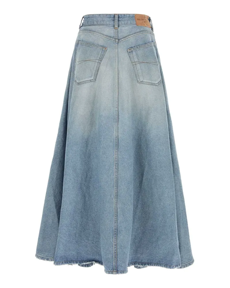 Balenciaga Godet Maxi Skirt — Blue Blue