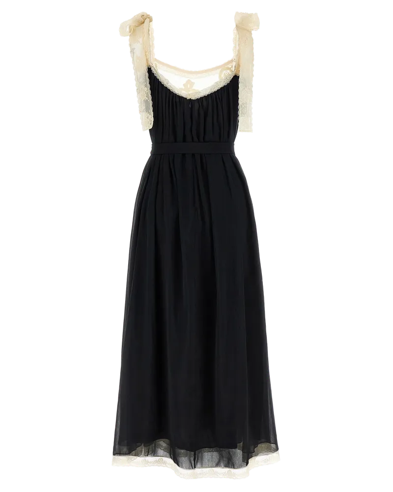 Zimmermann Women's Bicolor Cotton Long Dress Black