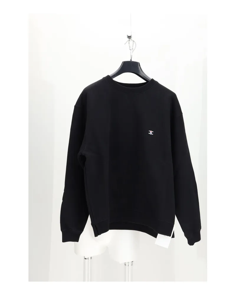 Celine Men Relaxed Sweatshirt Black-White-Red Cotton Sweatshirts Black/white/red Sweater Black