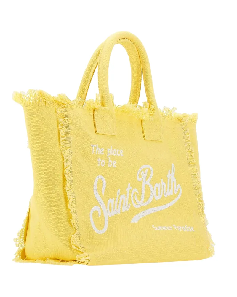 MC2 Saint Barth Women's Tote Bag Vanity Light Yellow Cotton Handbags Hand Yellow