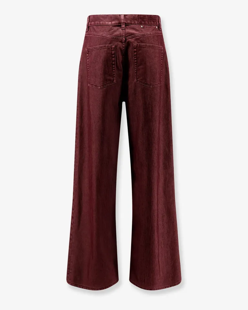 Golden Goose Women's Melody Boyfriend Fit Trousers Red Cotton Red