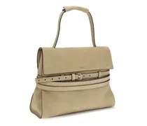 Women's Tie Me Handbag Ecru Calf Leather Bos Taurus Handbags Hand Bags