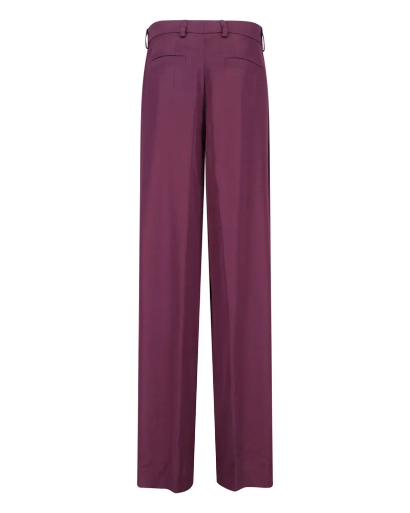 Dries van Noten Women's Trousers Violet Viscose Purple
