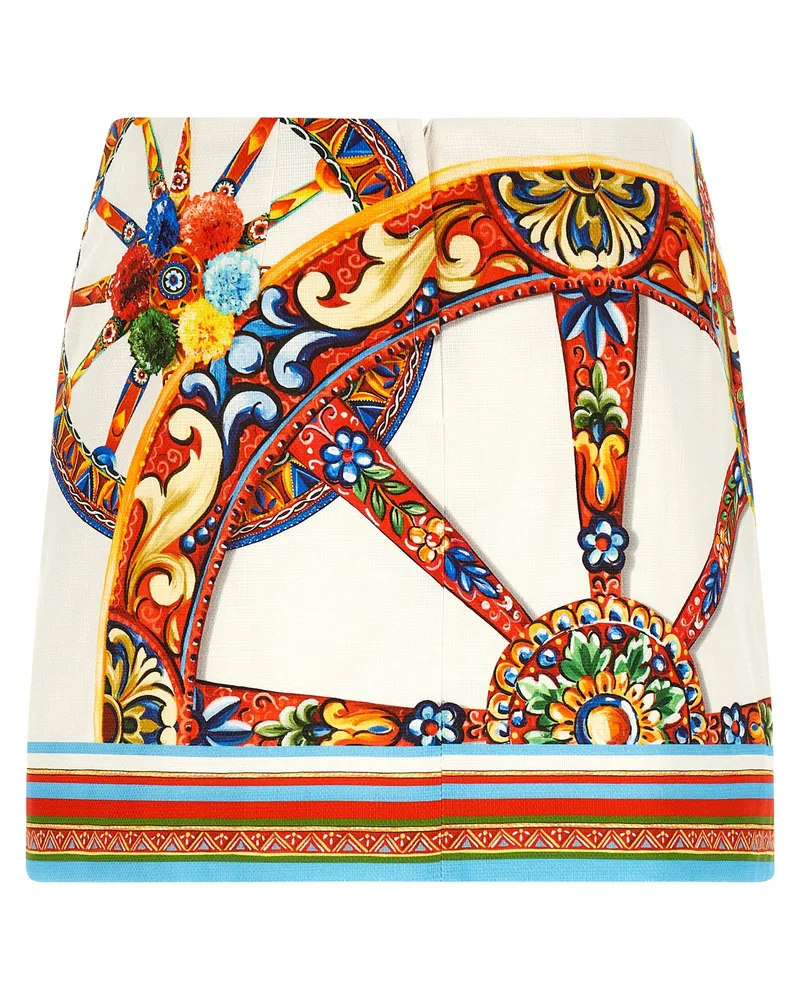 Dolce & Gabbana Women's Multicolor Cotton Long Skirt Multicolor