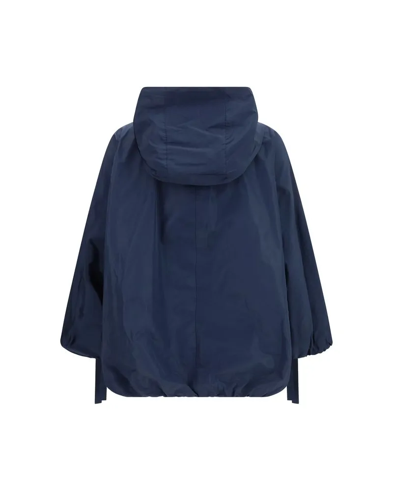 Max Mara Women's Blue Polyester Trench Coat Clothing Navy
