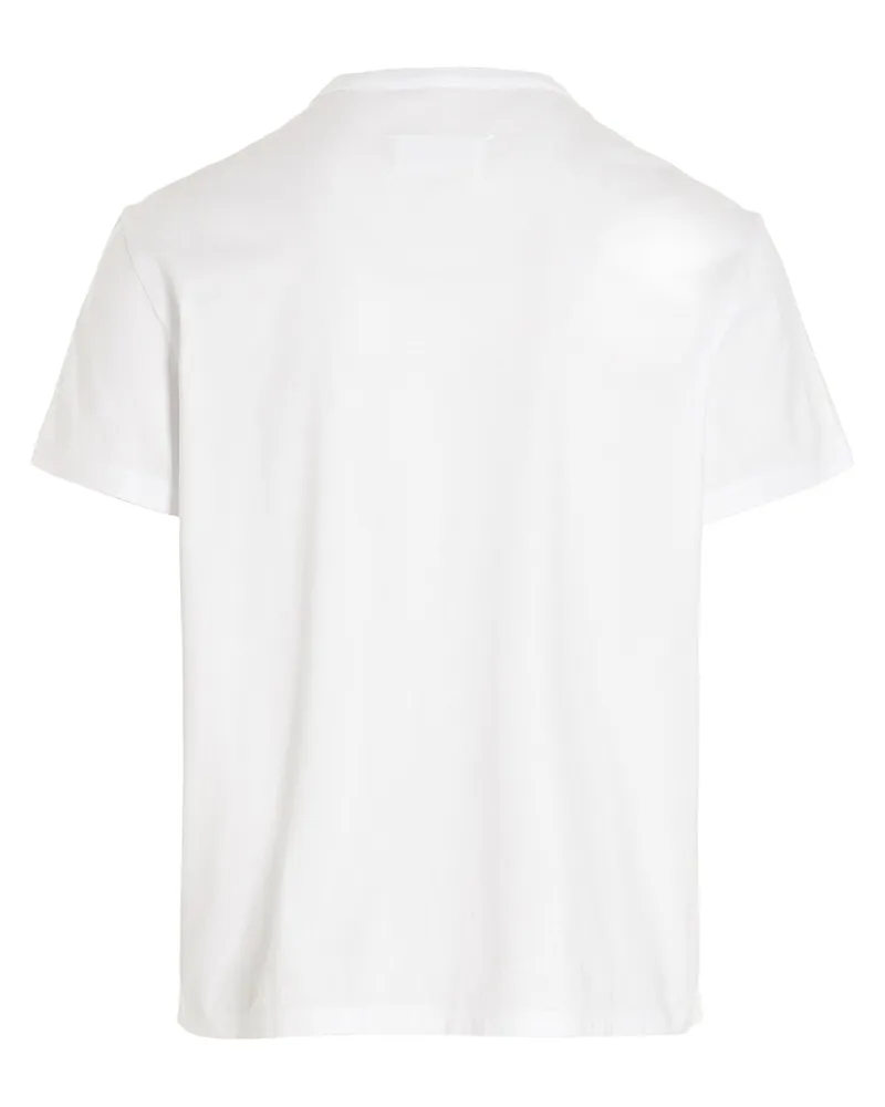 Maison Margiela Logo-Embroidered Cotton T-Shirt — White White