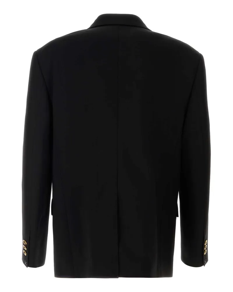 Versace Embellished Wool Blazer — Black Black