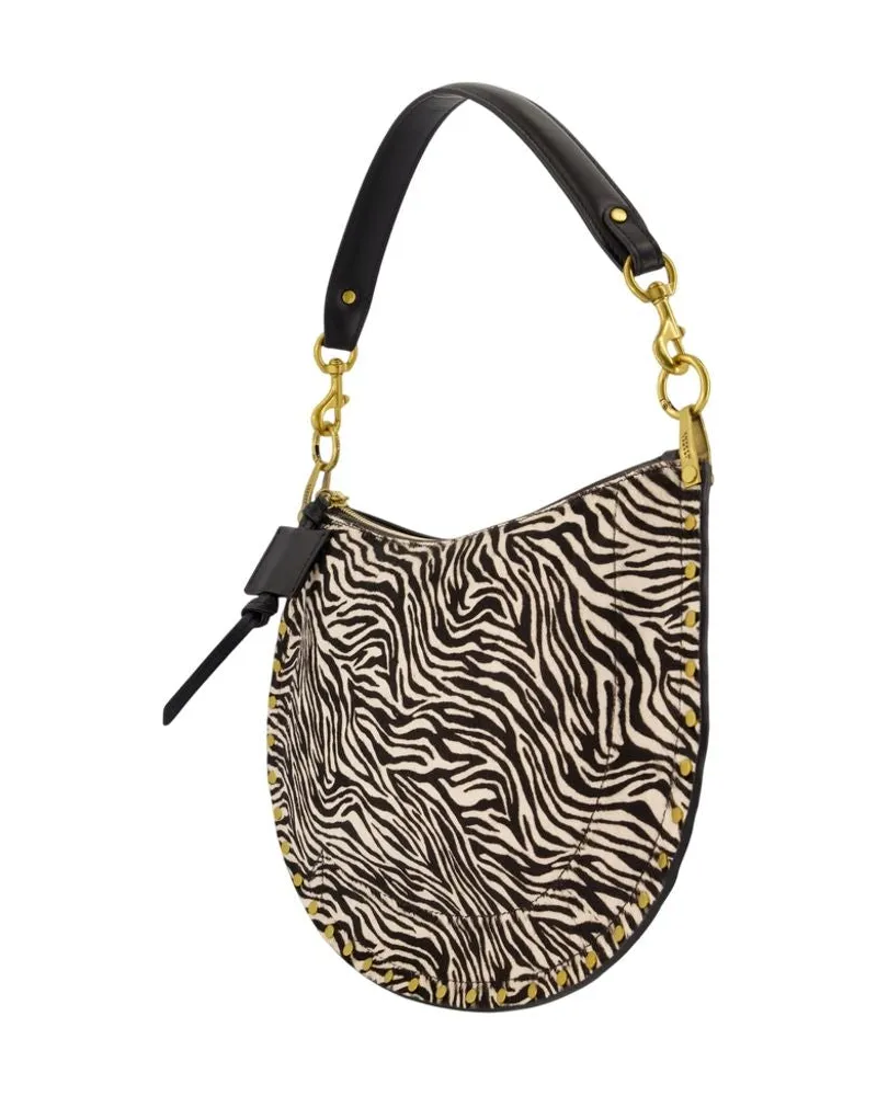 Isabel Marant Oskan Leather Crossbody Bag — Black Black