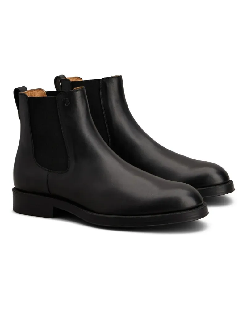 TOD'S Leather Chelsea Boot — Black Black