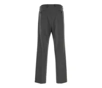 Virgin Wool Blend Trousers — Gray