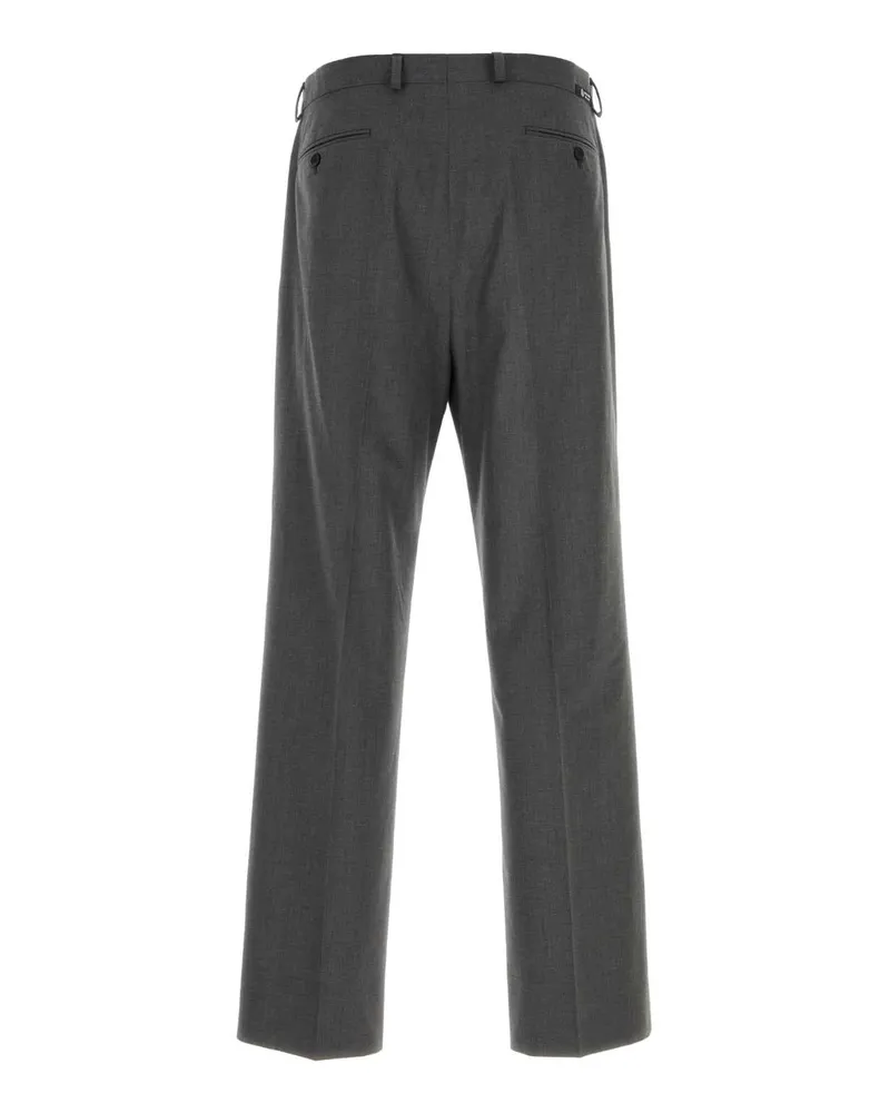 Prada Men's Charcoal Wool Blend Pant Ardesia Exterior: Virgin Cotton Pantaloni Gray