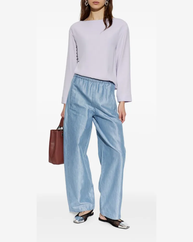 Emporio Armani Wide-Leg Denim Jeans — Blue Blue