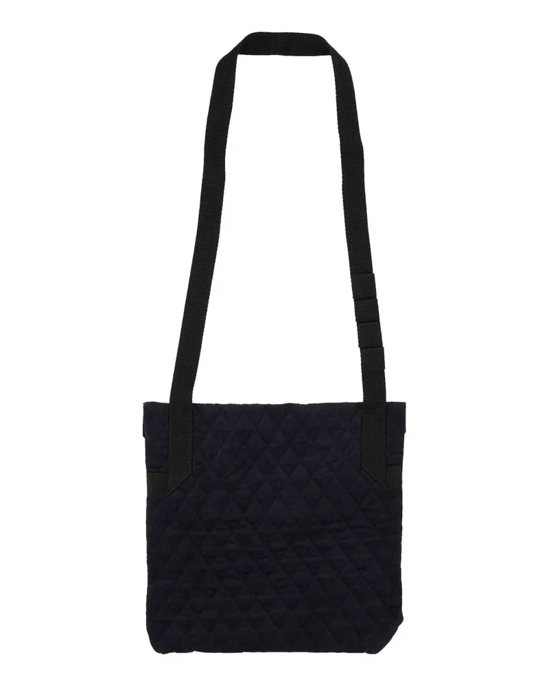 Engineered Garments Men's Quilted Shoulder Bag Blue Cotton Polyester Blue