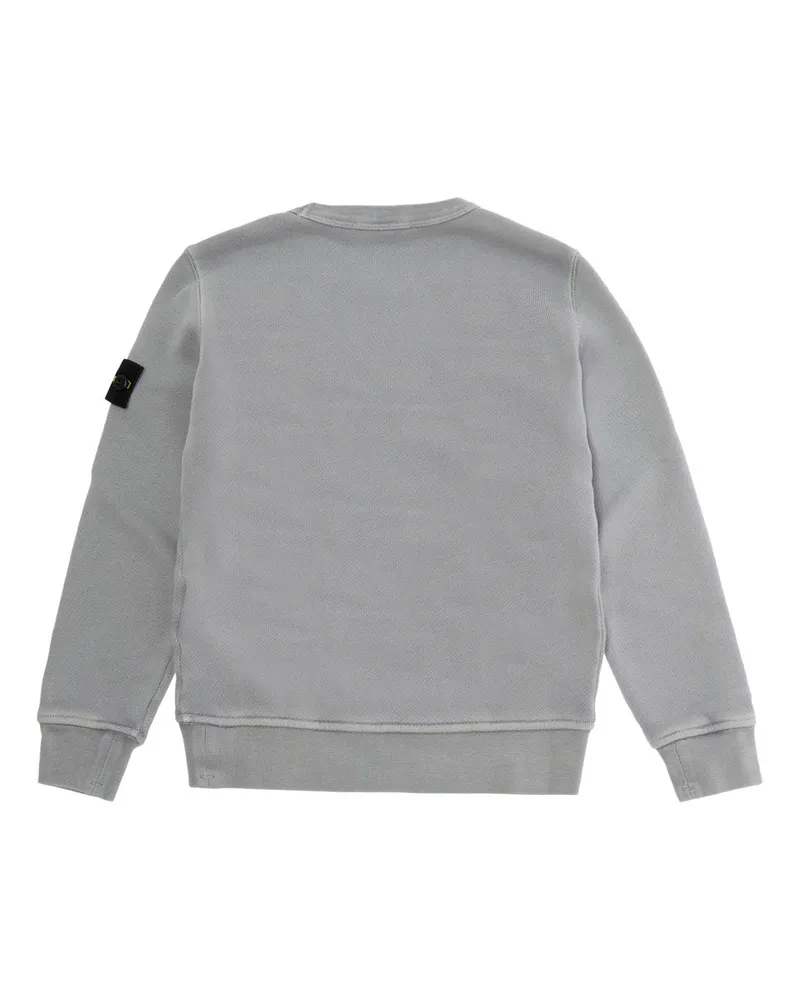 Stone Island Boys' Hooded Zip-Up Sweatshirt Grey Tech Fabric Hoods & Sweatshirts Gray