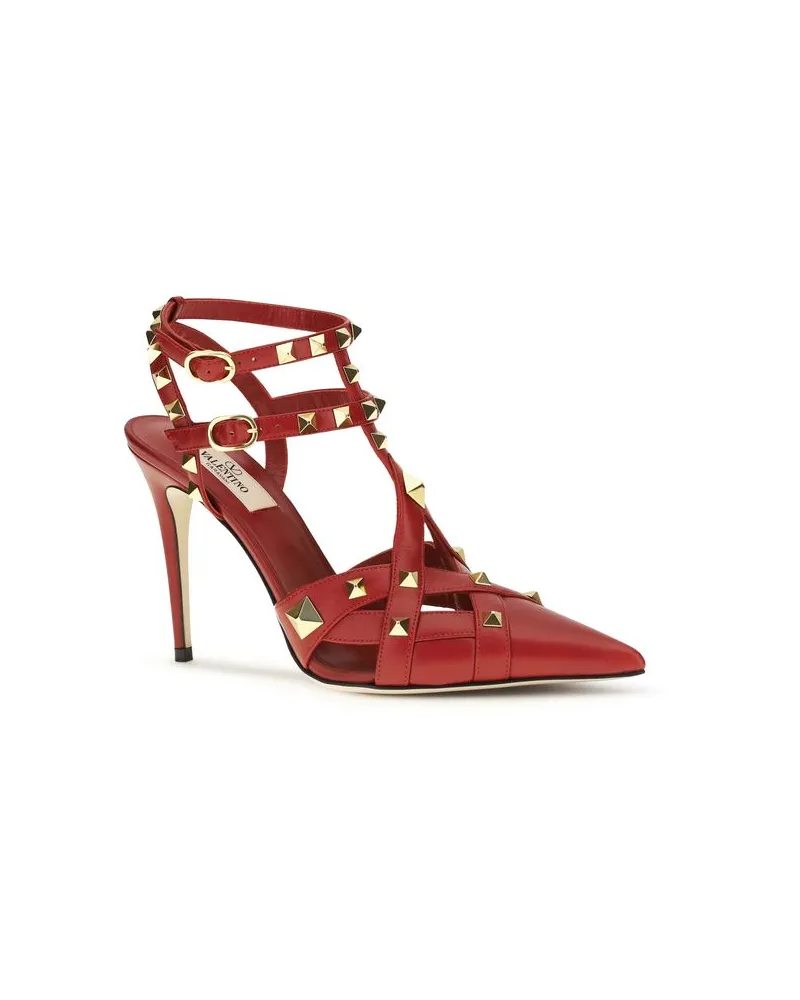 Valentino Garavani Women's Multicolor Goatskin High Heel Pumps Red