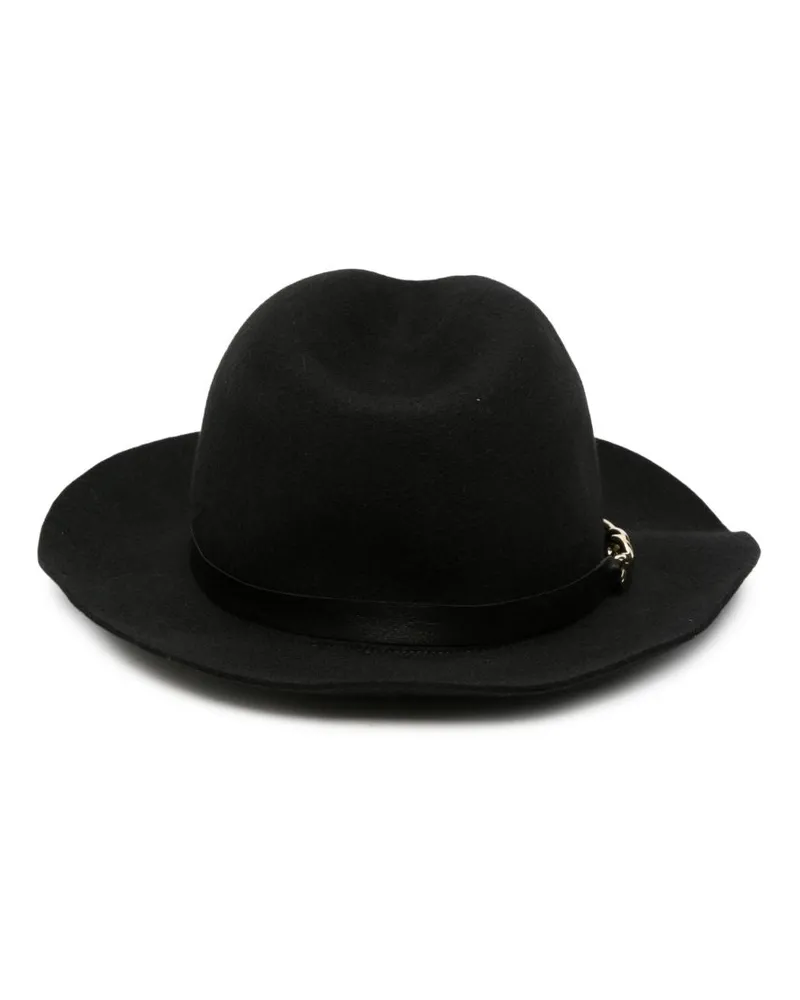 Emporio Armani Wool Felt Fedora — Black Black