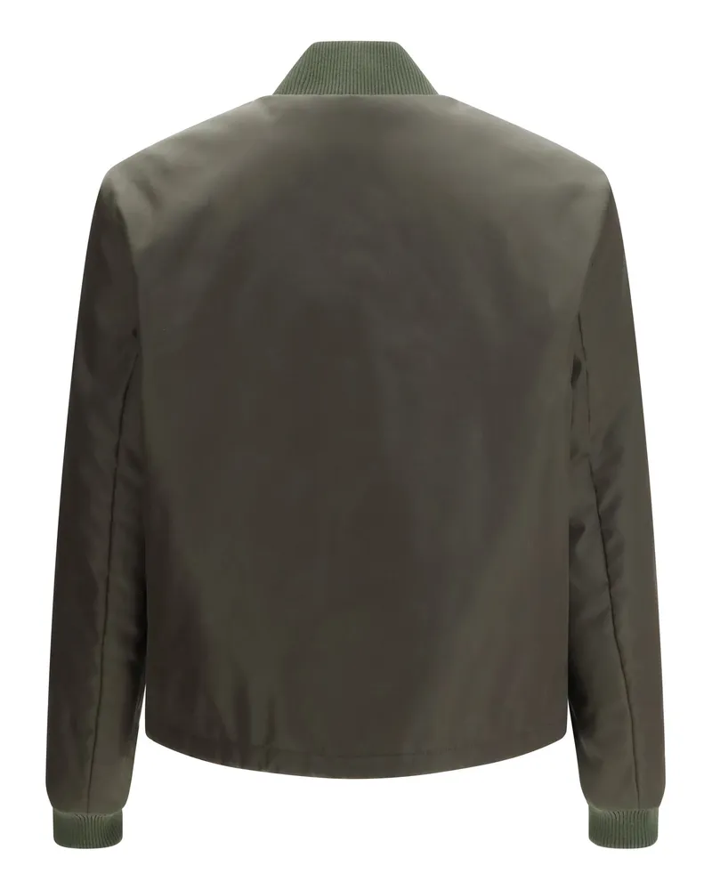 Prada Men's Nylon Bomber Jacket Mimetico Green