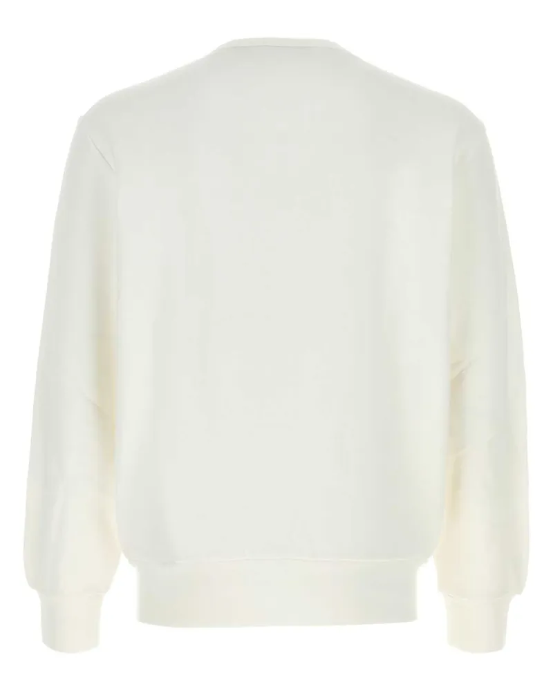 Ralph Lauren Men's White Cotton Blend Sweatshirt Exterior: Polyester Felpe Sweater White