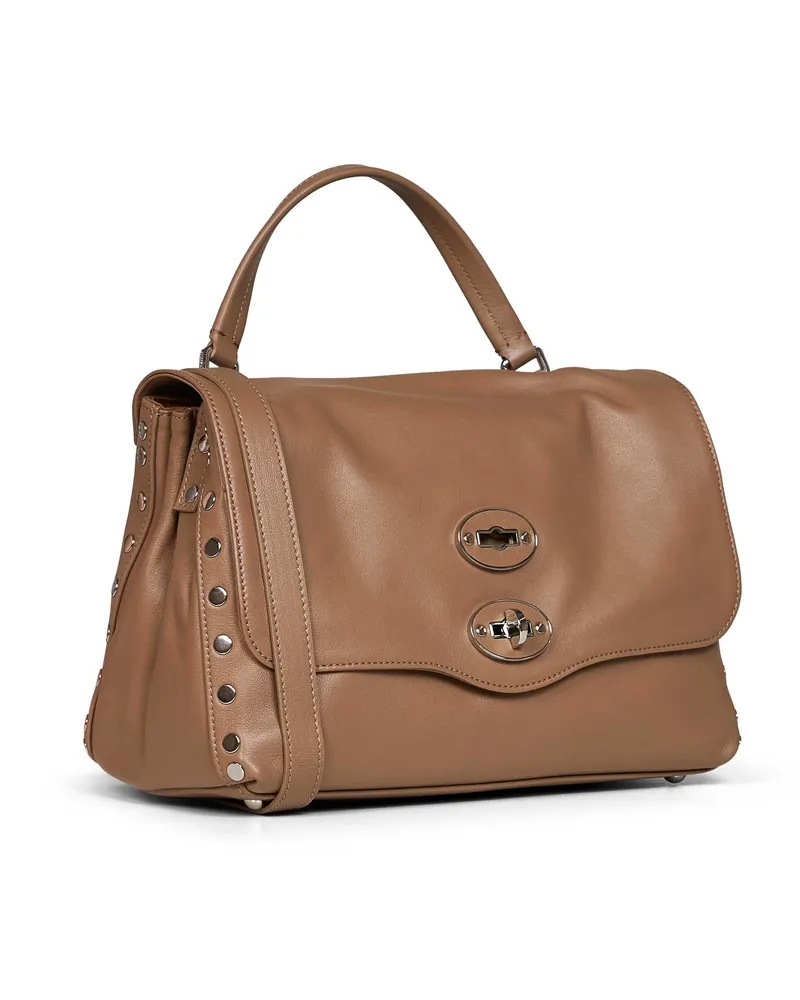 Zanellato Women's Handbag Small Postina Grey Timo Di Ravenna Bovine Leather Handbags Hand Bags Gray
