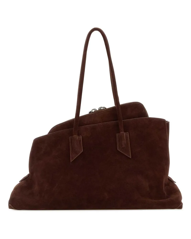 ATTICO La Passeggiata Medium Top Handle Bag — Brown Brown