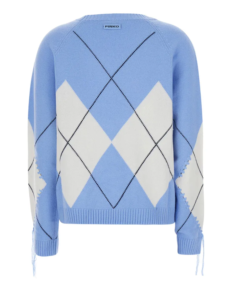 Pinko Women's Sweater Berna Blue Wool Tops Top Blue