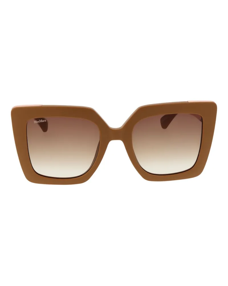 Max Mara Women's Brown Plastic Sunglasses Brown