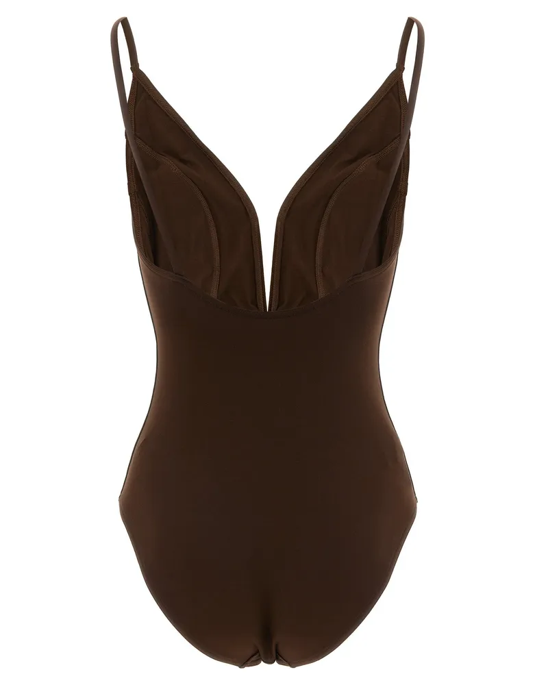 Eres Galbe One-Piece Swimsuit — Brown Brown