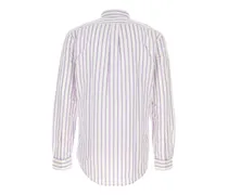 Men's Striped Oxford Shirt Purple Cotton