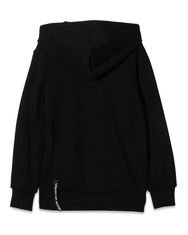 Vision Of Super Rock Mouth Graphic Print Hoodie — Black Black
