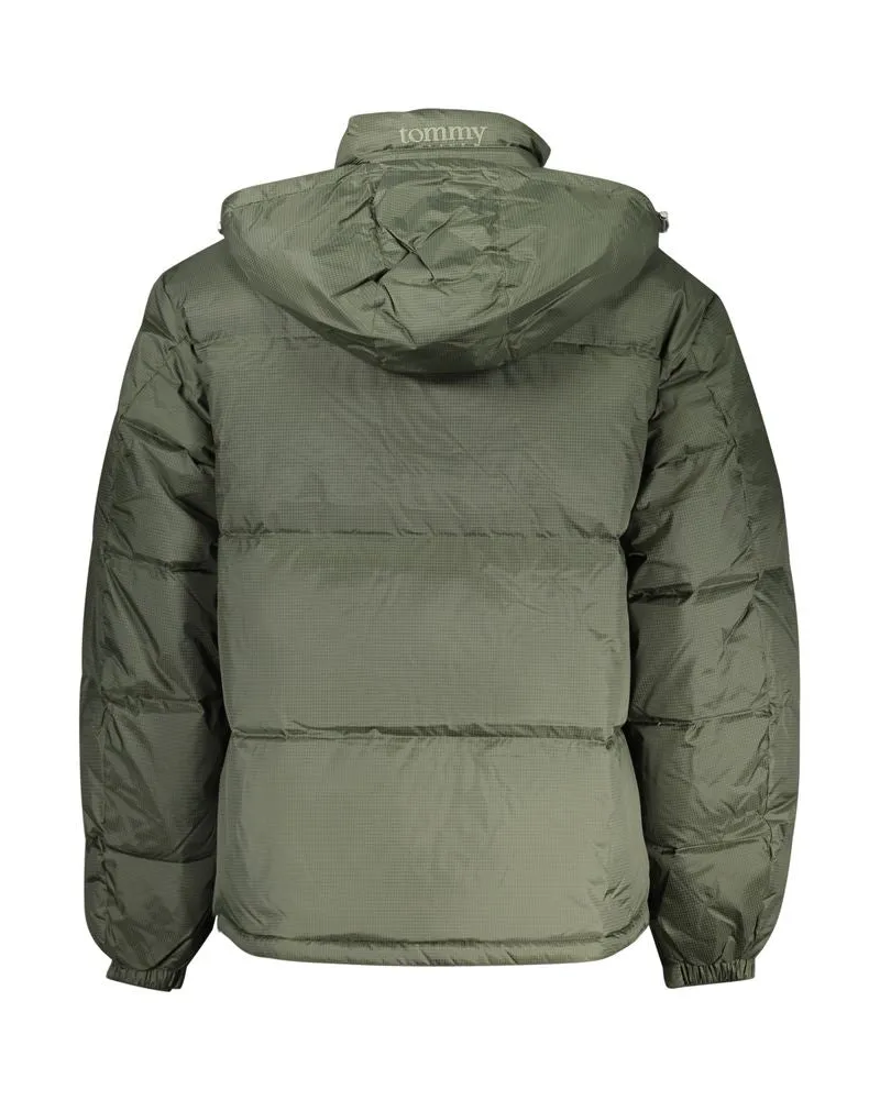 Tommy Hilfiger Hooded Water-Repellent Down Jacket — Green Green