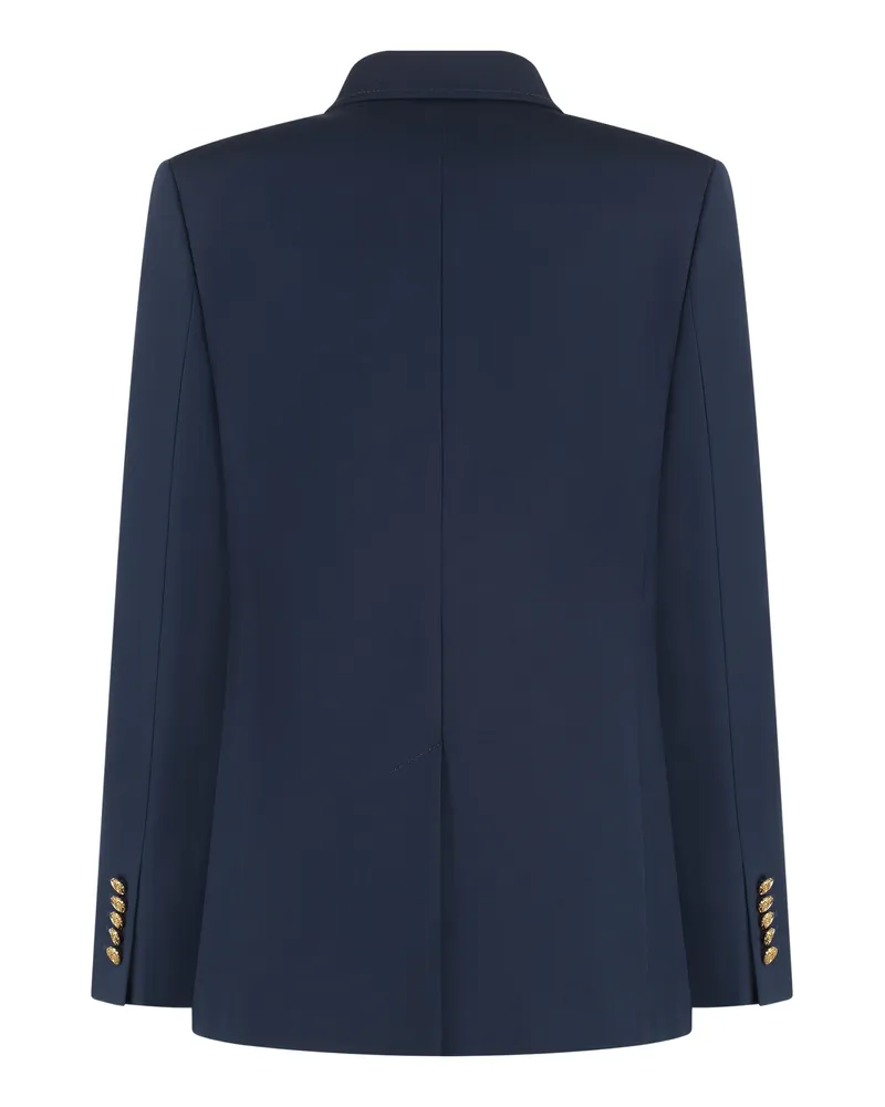 Gucci Women's Blazer Double-Breasted Cotton Classic Blue Blazers Jacket Navy