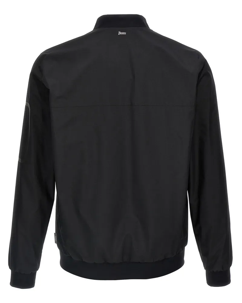 Herno Men's Black Polyester Bomber Clothing Black