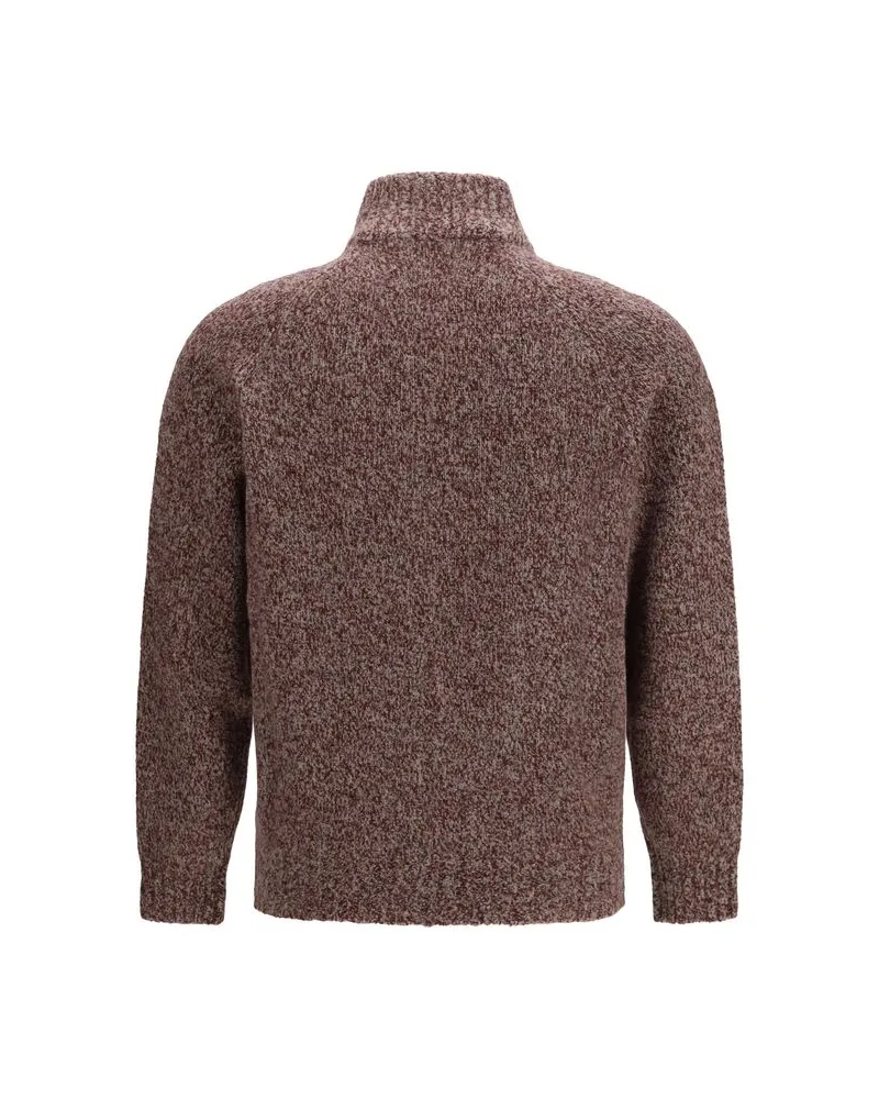 Brunello Cucinelli Virgin Wool, Silk & Cashmere Cardigan — Brown Brown