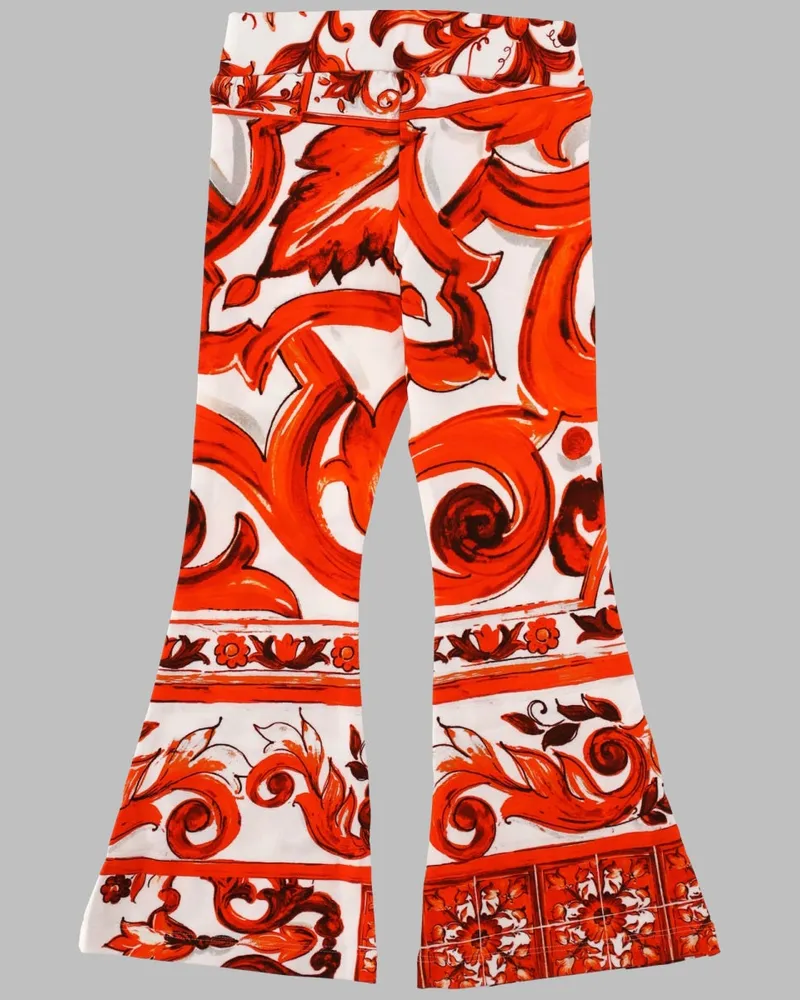Dolce & Gabbana Cotton-Blend Trousers — Orange Orange