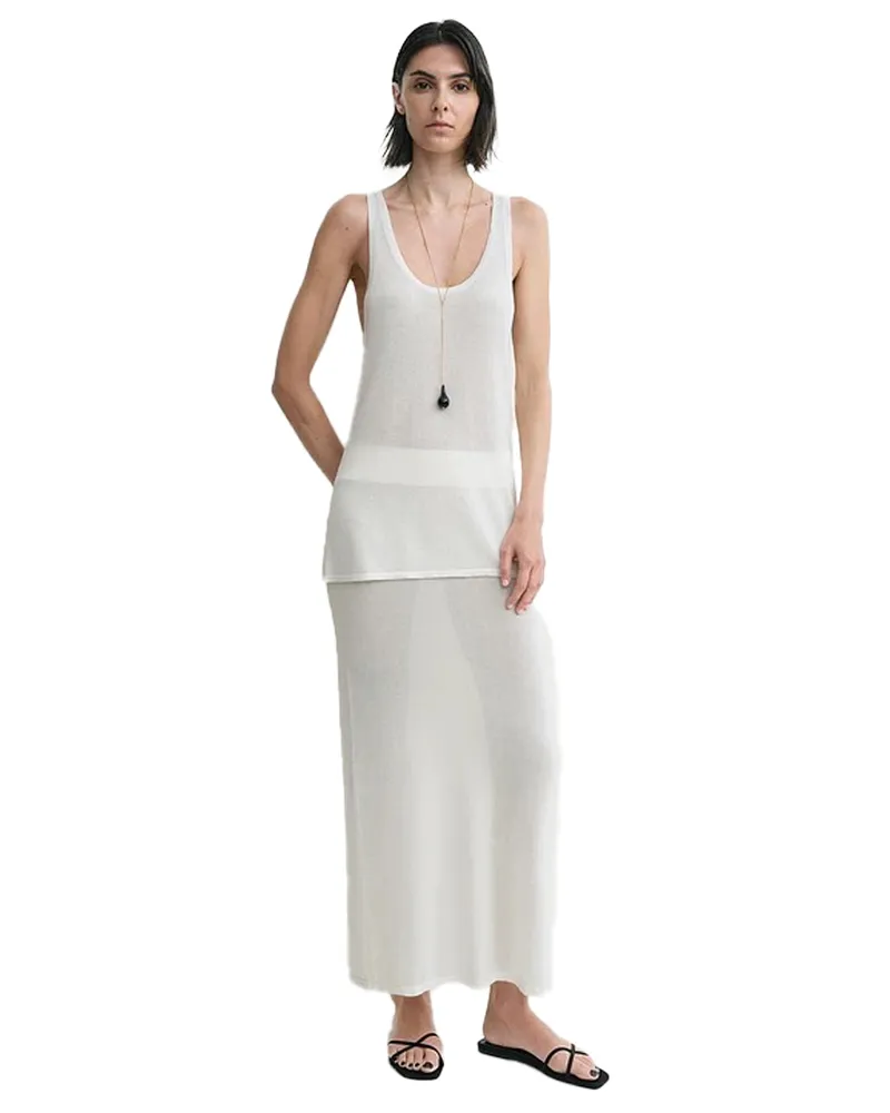 Totême Lyocell-Cashmere Blend Tank Top — White White